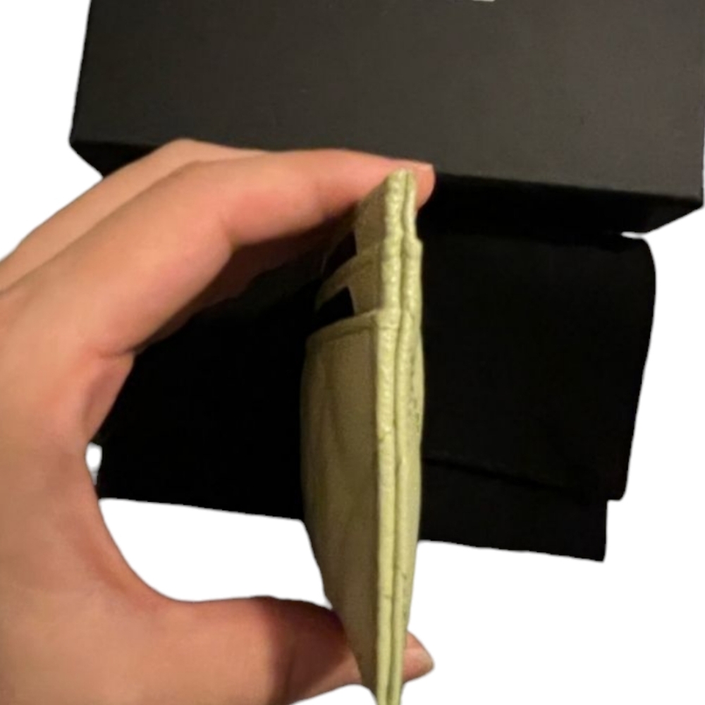 Chanel Caviar Card Holder In Mint Green - Full Inclusion - Rare! - Picture 8 of 11